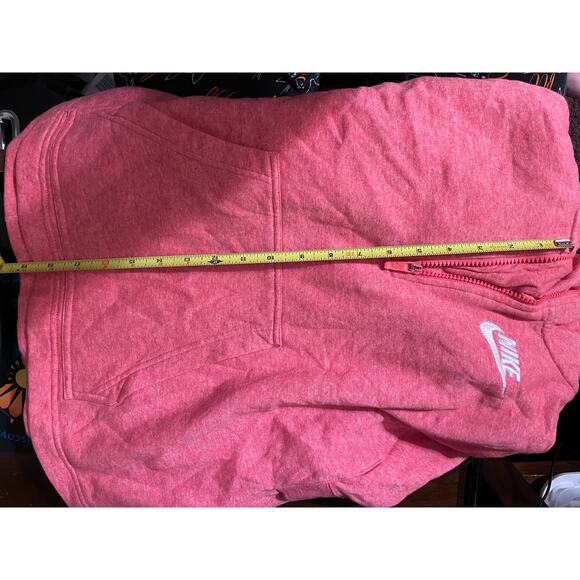 Nike hooded cropped sweatshirt short sleeve zip up womens large - Picture 9 of 9